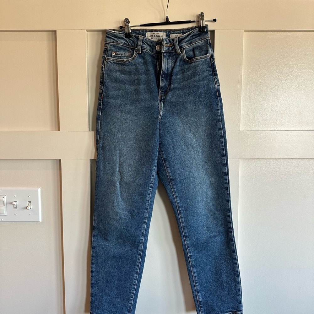 New Look ASOS Cropped Mom Blue Jeans